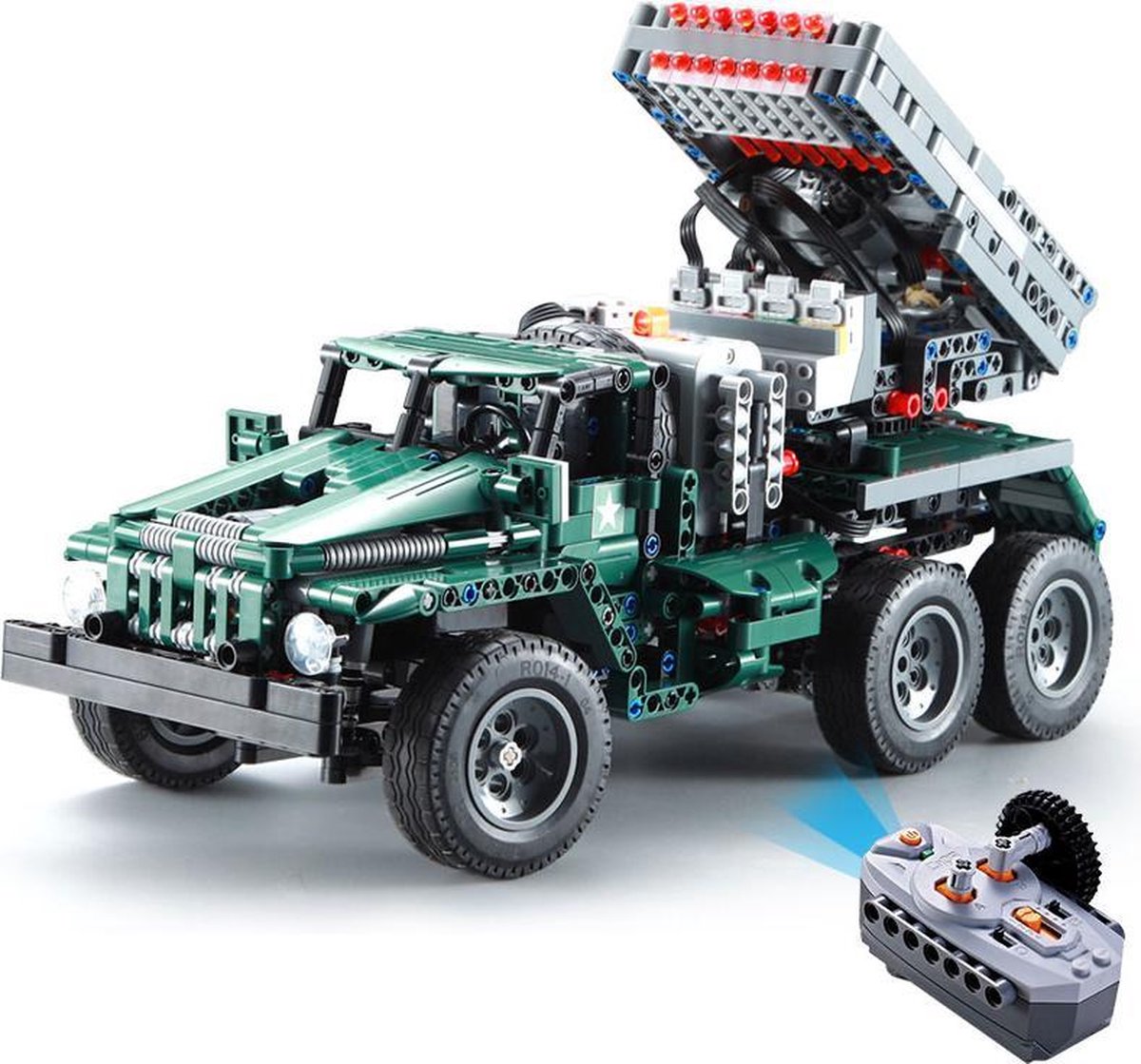CaDa C61002W - BM-21 Grad Rocket Launcher/Ural 4320 Supply Truck - 2in1 Model - Lego Technic compatibel