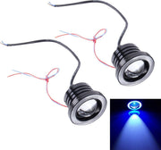 2 STKS 3.5 inch DC 12 V 10 W 900LM 7000 K Auto Angel Eyes Mistlamp Foglight (Blauw Licht + Wit Licht)