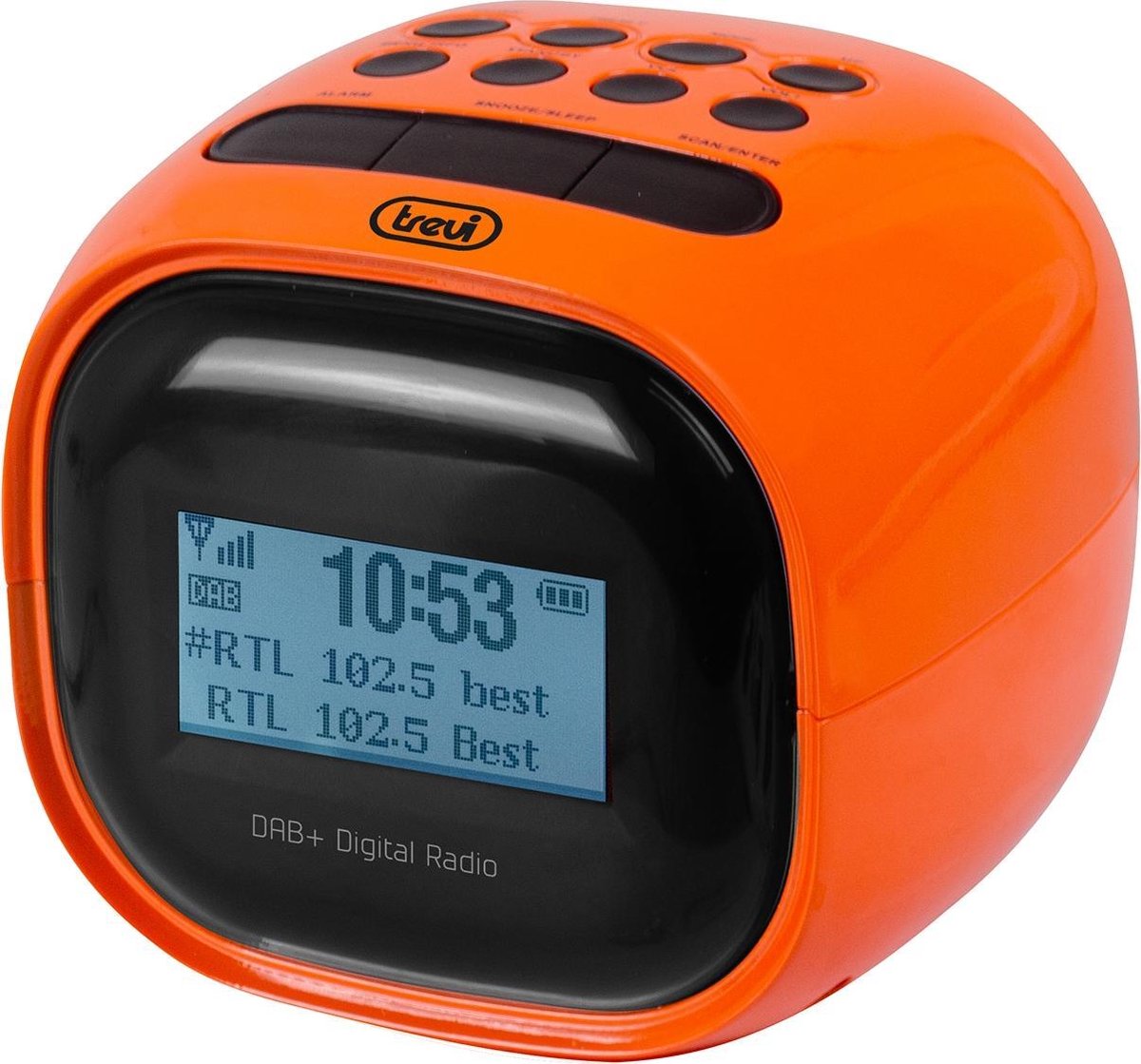 Trevi RC80D2 DAB - Klokradio met digitale ontvanger DAB / DAB+ / FM - oranje