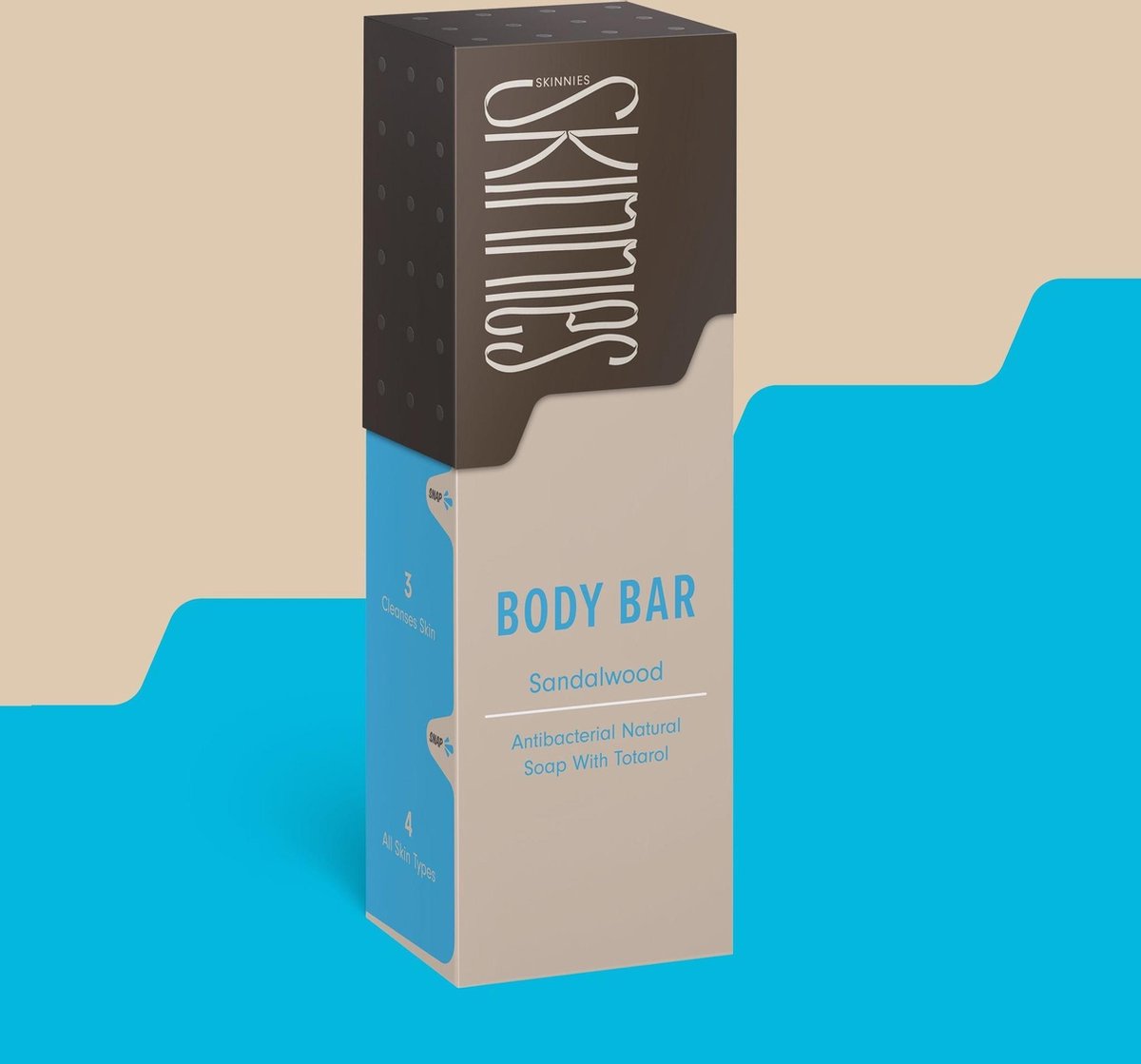 Skinnies Body Bar Sandalwood Stuk zeep 100 g 1 stuk(s)