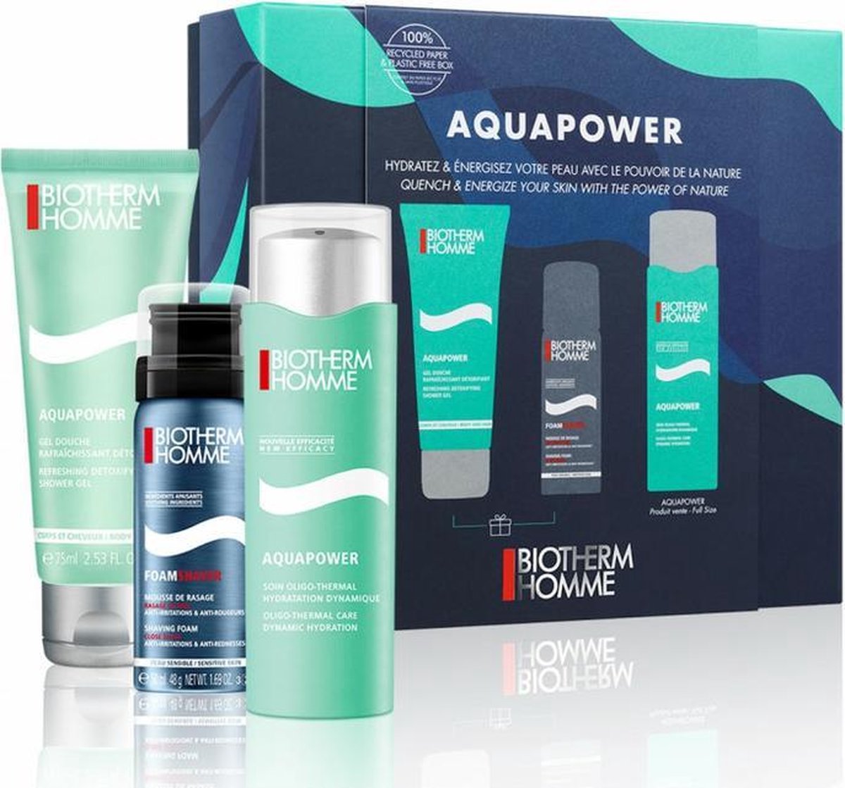 Biotherm Homme - Aquapower 3 in 1 gel douche foam shaver thermal care
