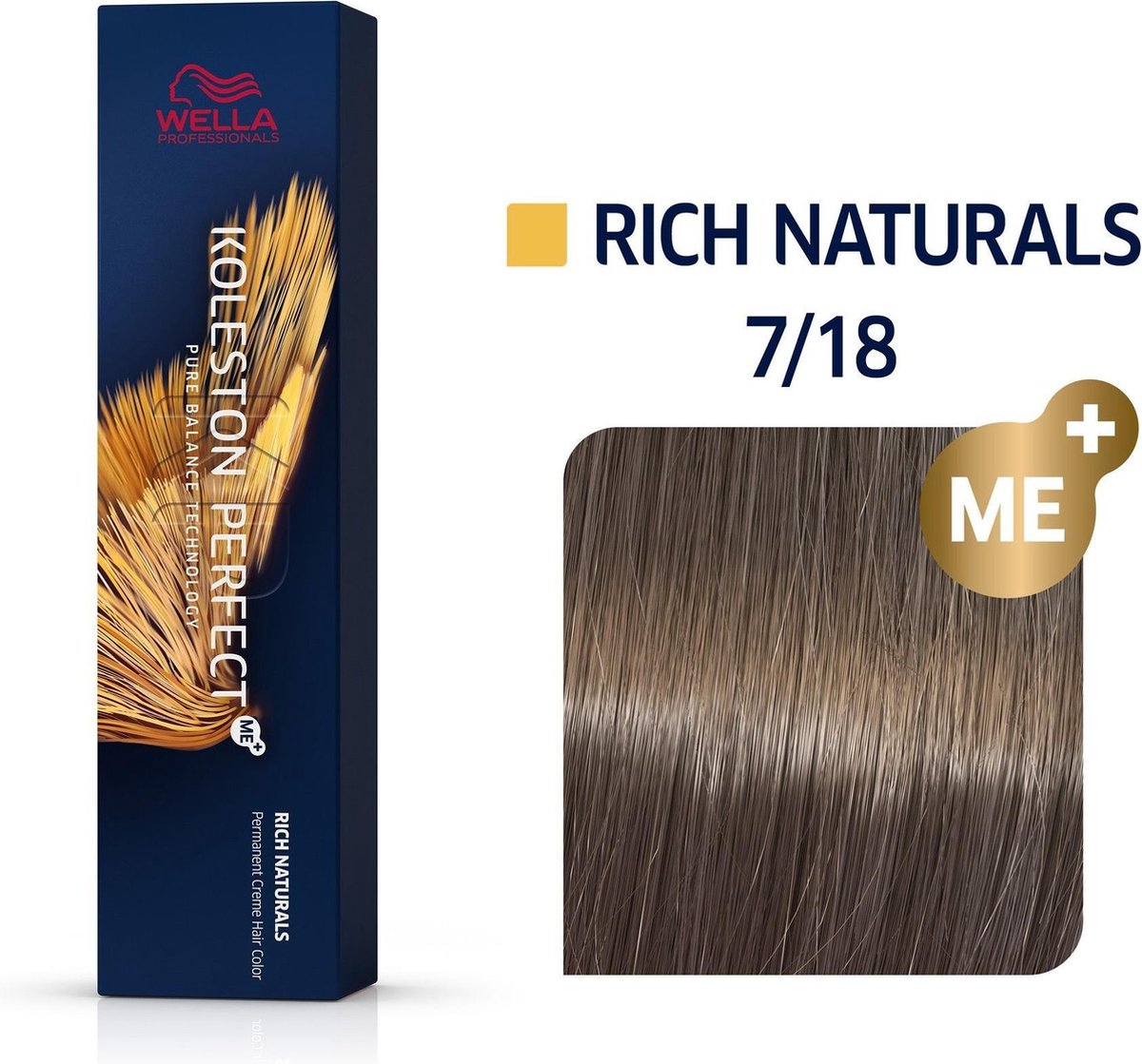 Wella Haarverf Koleston Perfect Me+ Permanent Creme Colour 7/18 Medium Blonde Ash Pearl