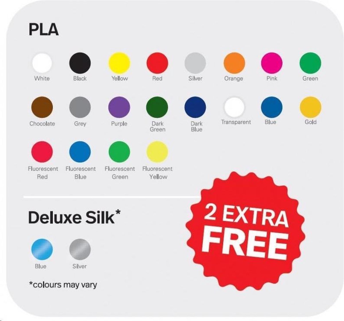 Polaroid Filament 3D Pen Box mit 20 PLA Farben+2 Deluxe Silk