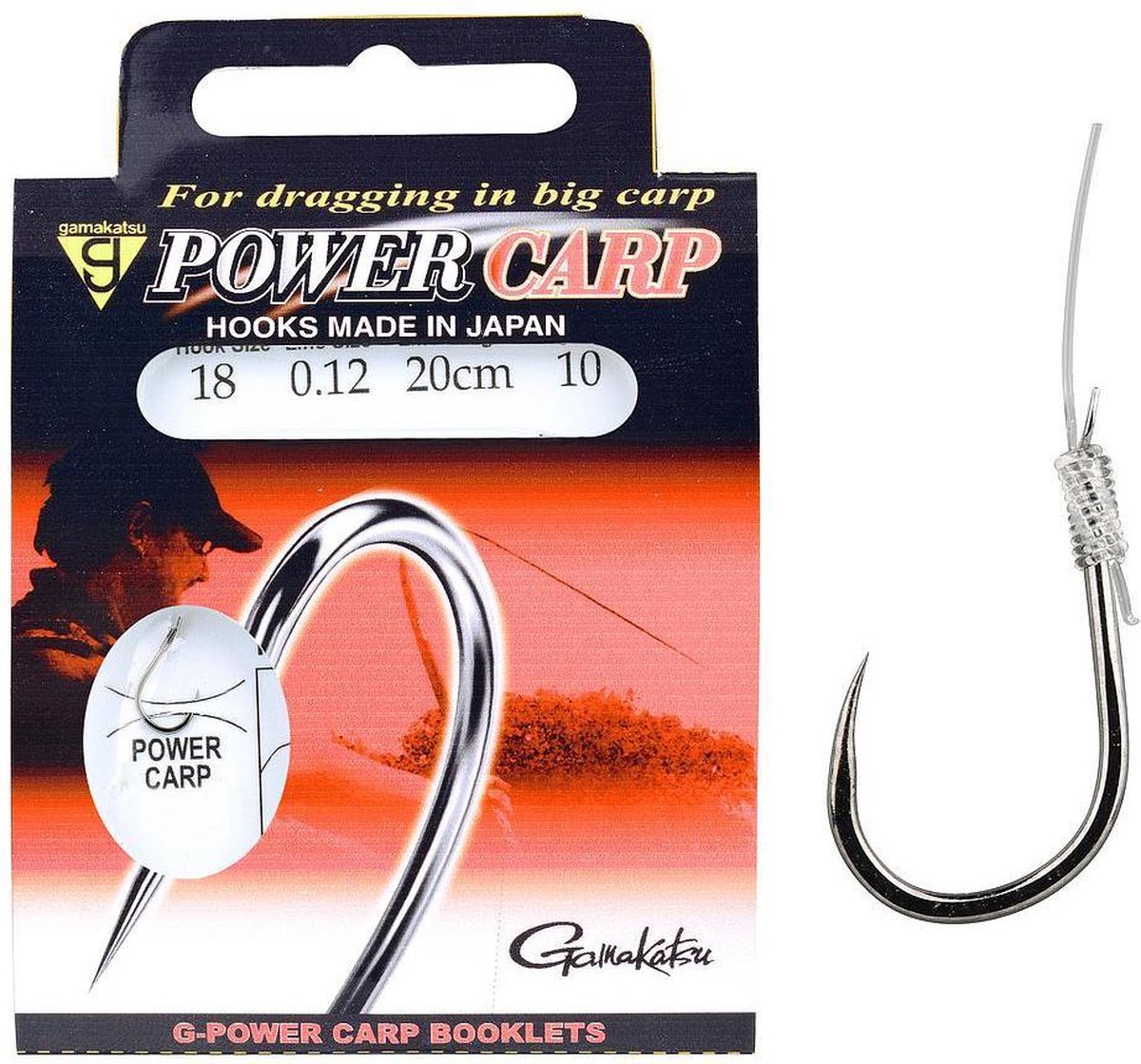 BKS-POWER CARP 20cm Lijn:  0.10 Haak:18