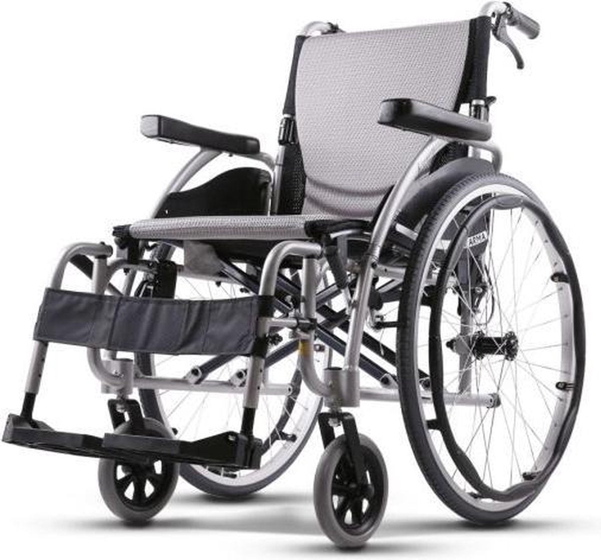 Ergonomische Rolstoel Opvouwbaar Grijs - 46 cm