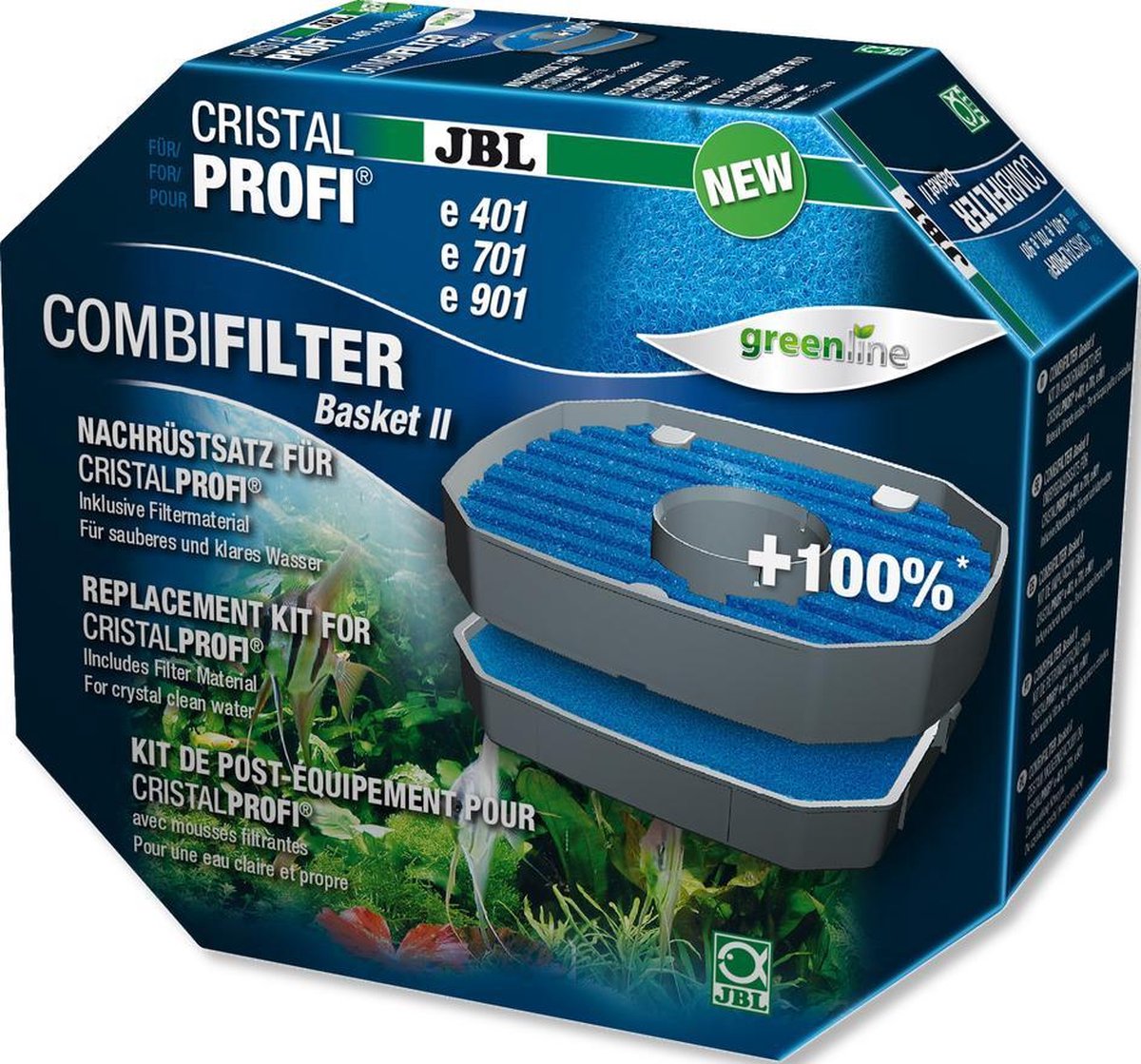JBL Combi Filter Basket II CP e 1501 1901 1902 Vervangende filterkorfset voor CristalProfi buitenfilters