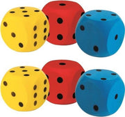 Grote foam dobbelsteen set van 6 stuks