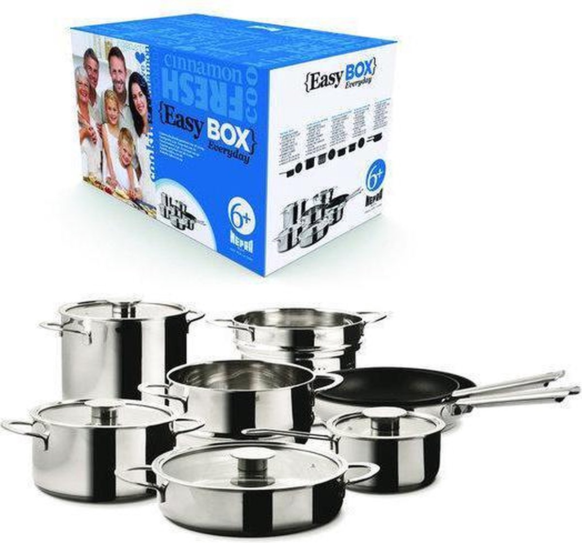 Mepra Pannenset 'Every Day' 6 personen