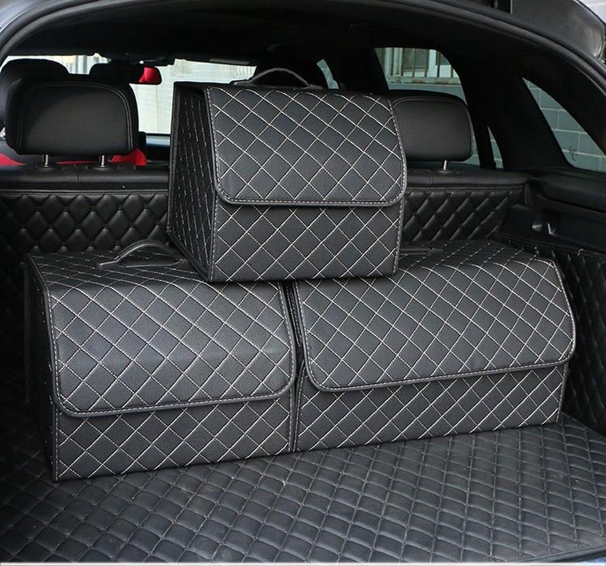 Auto Organizer | Kofferbak opberg doos | Maat L: 54 x 30 x 30 cm | Opvouwbaar | By You-Home.nl