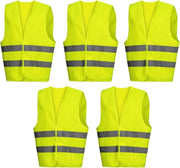 Doodadeals® | Veiligheidshesje Volwassenen | Veiligheidshesjes Auto | Reflecterend Hesje | Volwassenen | Geel | 5 Stuks