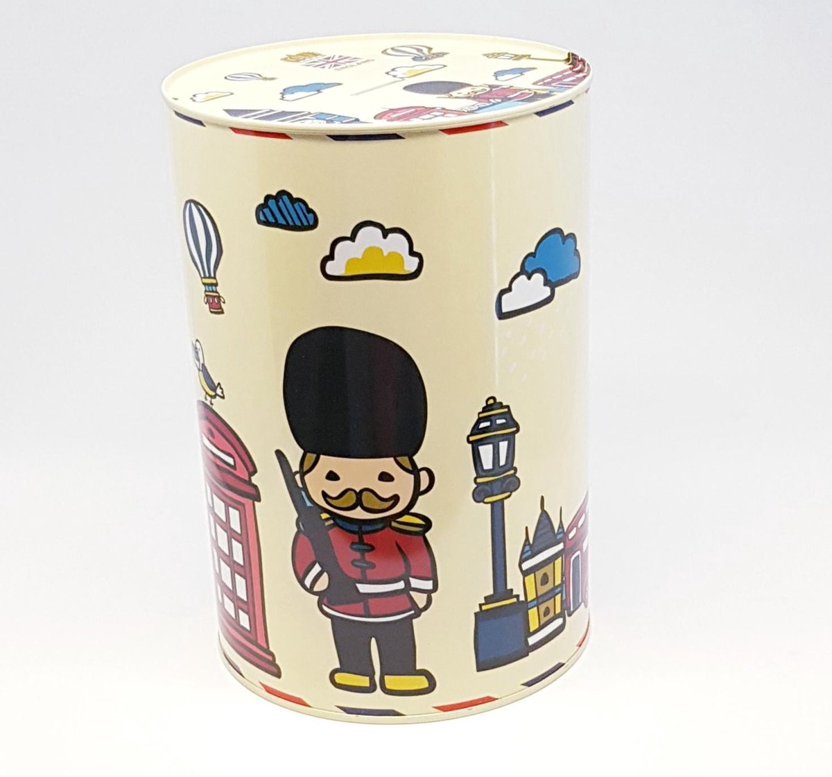 Spaarpot - Spaarvarken blik Groot 22x15 cm  London