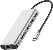 6 in 1 Type-C hub - with USB3.0x2/SD Card+HDMI+RJ45+Type-c(PD) port-USB-C 6-In-1 Multifunction Station