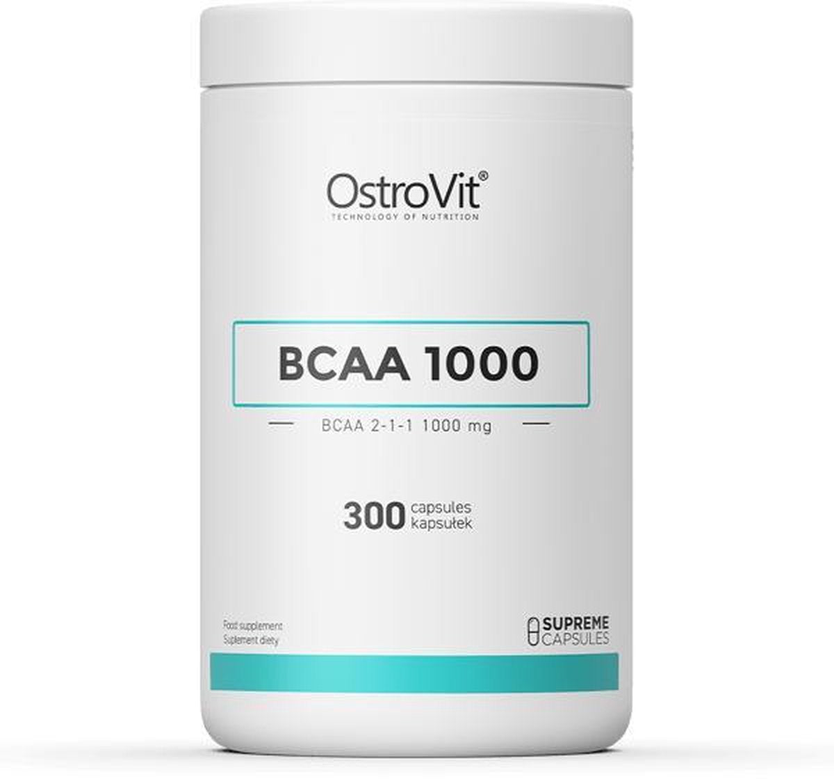 Aminozuren - BCAA 300 Capsules Ostrovit -  + GRATIS Pill Box