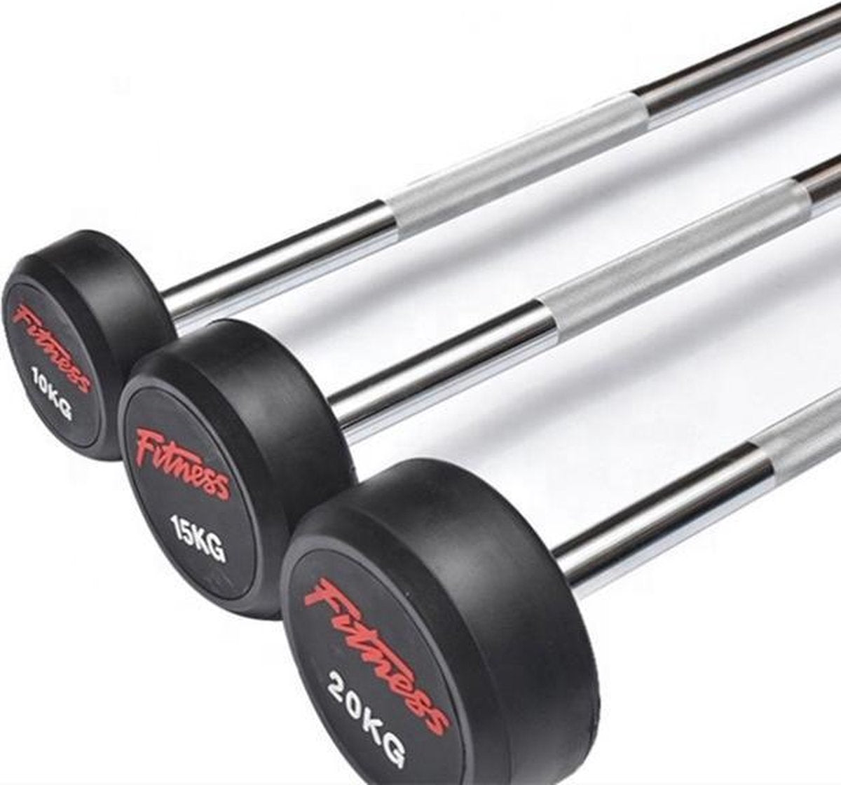 Active Panther Halterstang Vaste Halterstang Gietijzer rubber coating 25 kg Gewichtenstang – Dumbbell Stang