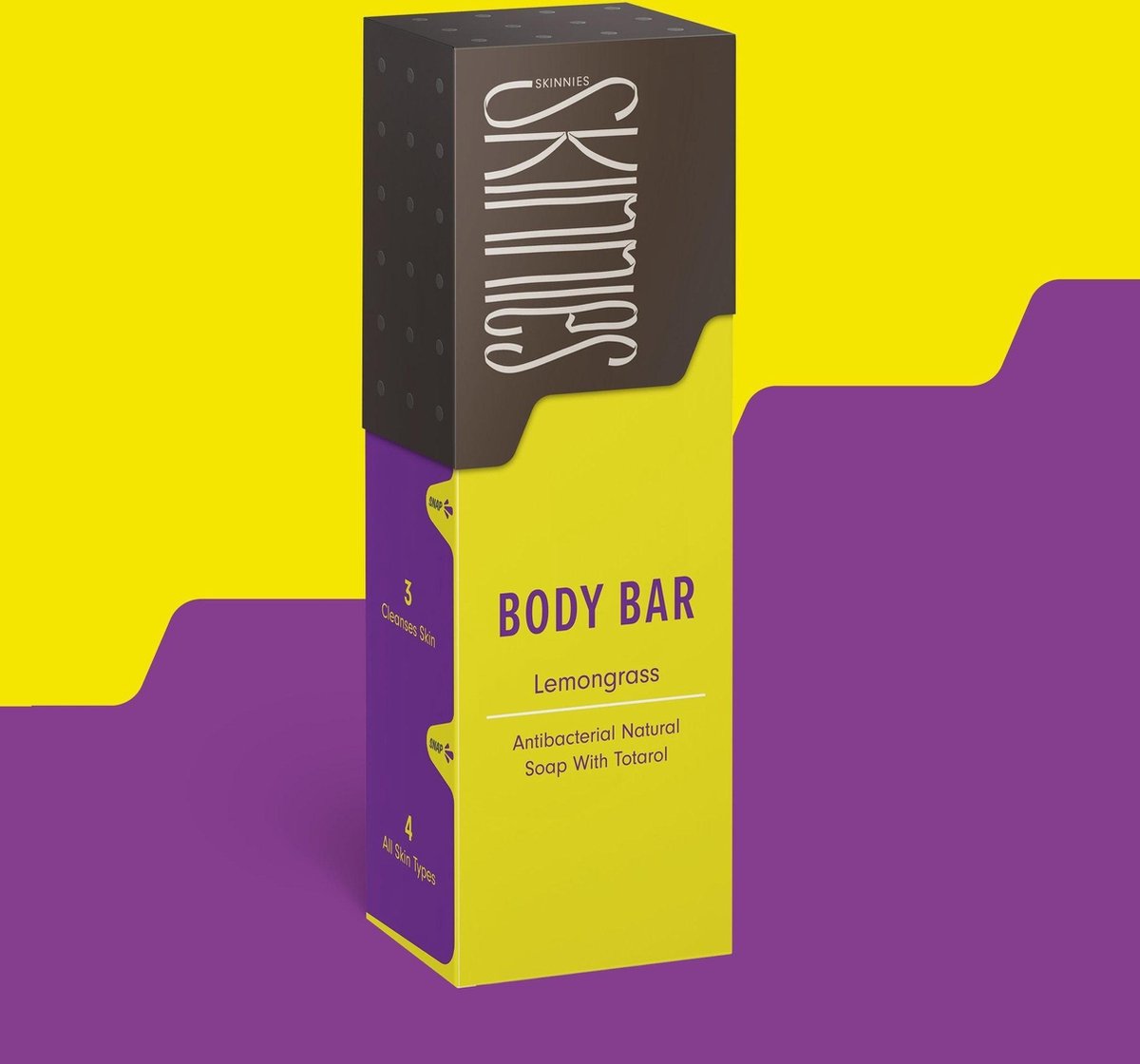 Skinnies Body Bar Lemongrass Stuk zeep 100 g 1 stuk(s)