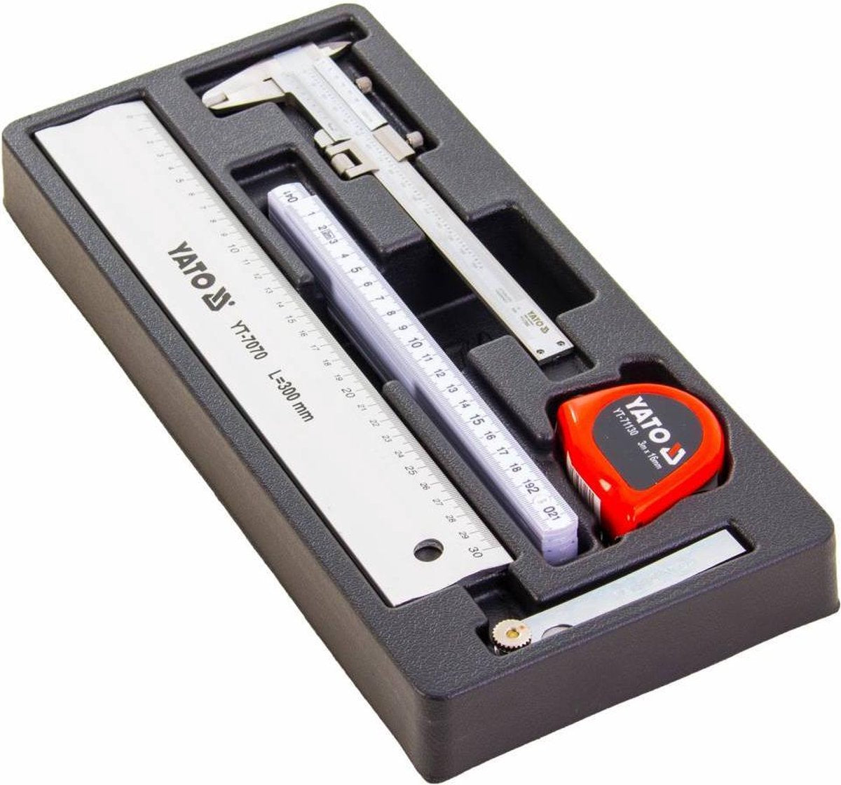 Yato Meetset - 5-delig - 38 x 17 x 4 cm - Module van robuust kunstof