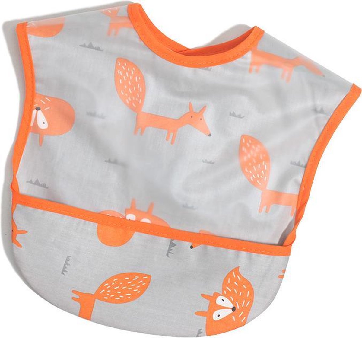 Slabbetje lente en zomer slab baby & dreumes - vosje - waterproof waterdicht - kliedershort