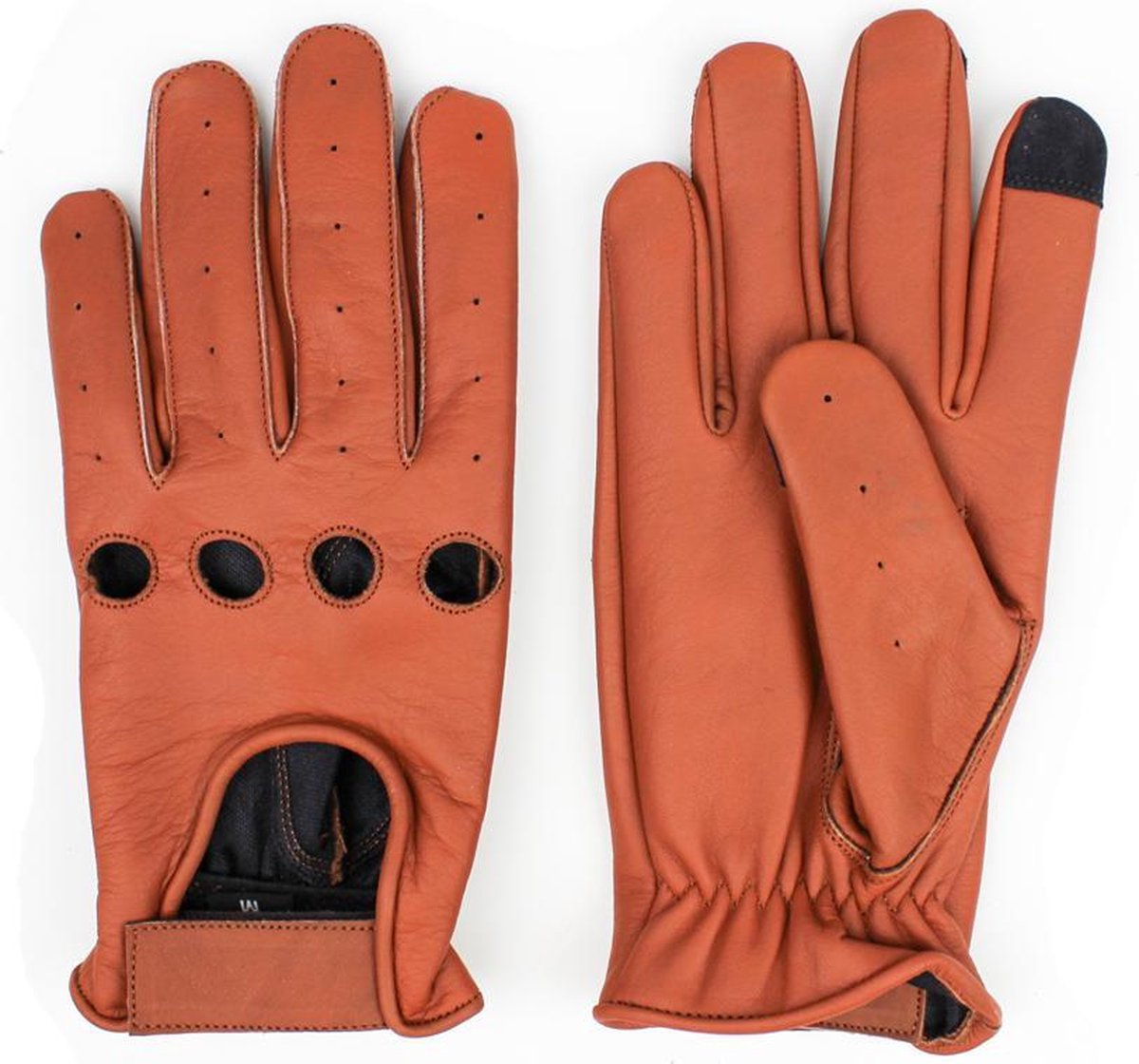 Gladiator driver leren autohandschoenen bruin | maat XL
