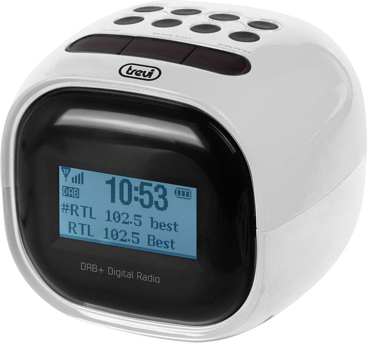 Trevi RC80D2 DAB - Klokradio met digitale ontvanger DAB / DAB+ / FM - wit