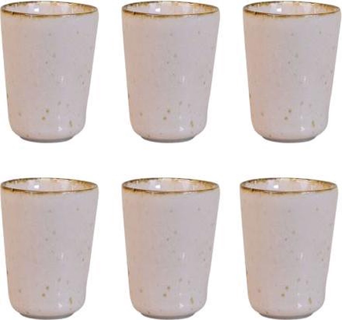 Supervintage Kitchen Trend Stoneware servies | Espresso kopje |Lichtroze | 7 cm | 6 stuks | Aardewerk