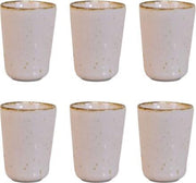 Supervintage Kitchen Trend Stoneware servies | Espresso kopje |Lichtroze | 7 cm | 6 stuks | Aardewerk