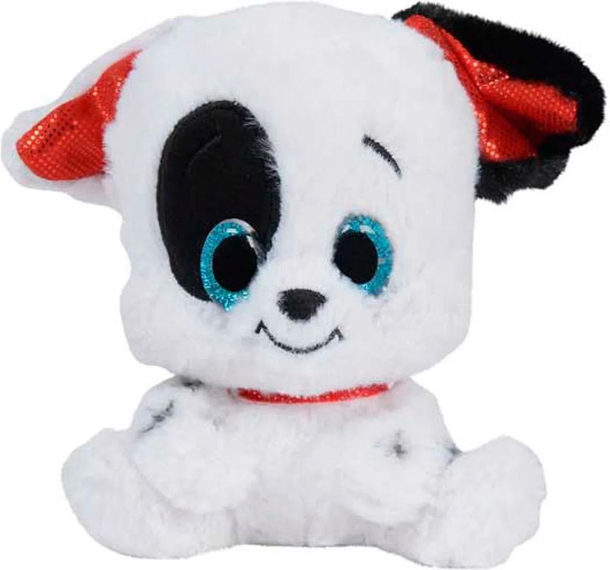 Disney Glitzies Dalmatiërs - Knuffel met kraalogen - 15 cm