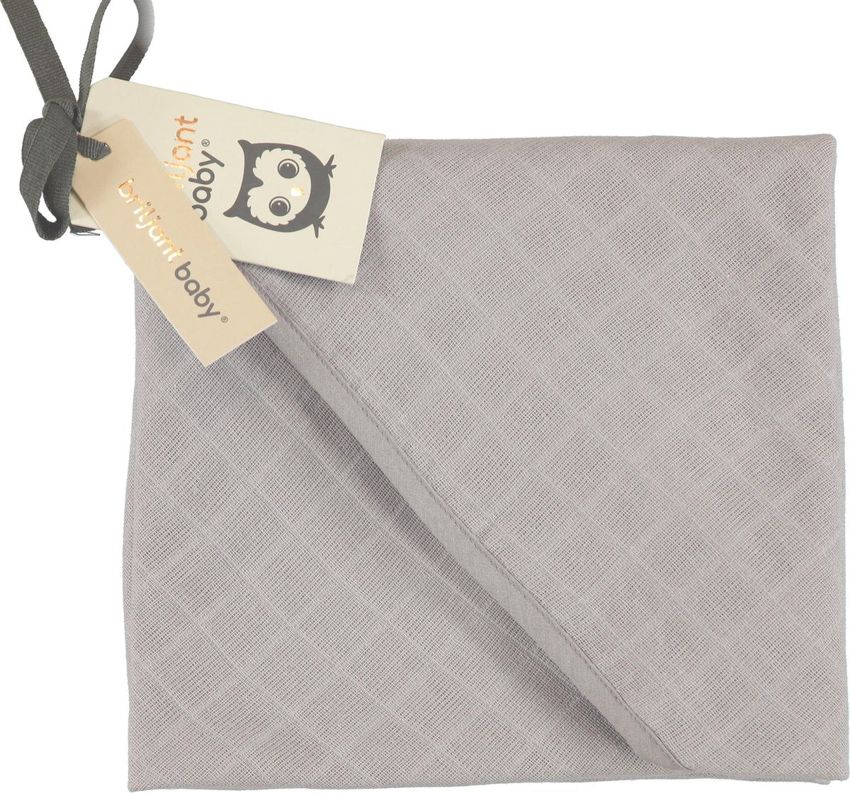 Briljant Baby Badcape Hydrofiel 75 x 75 - Uni - Grijs