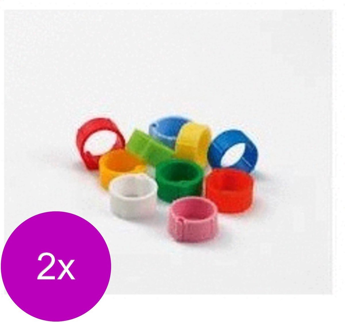 Fauna Click-Ringen Duiven 50 St/Ds Assorti - Duivenbroedartikelen - 2 x 8 mm Assorti
