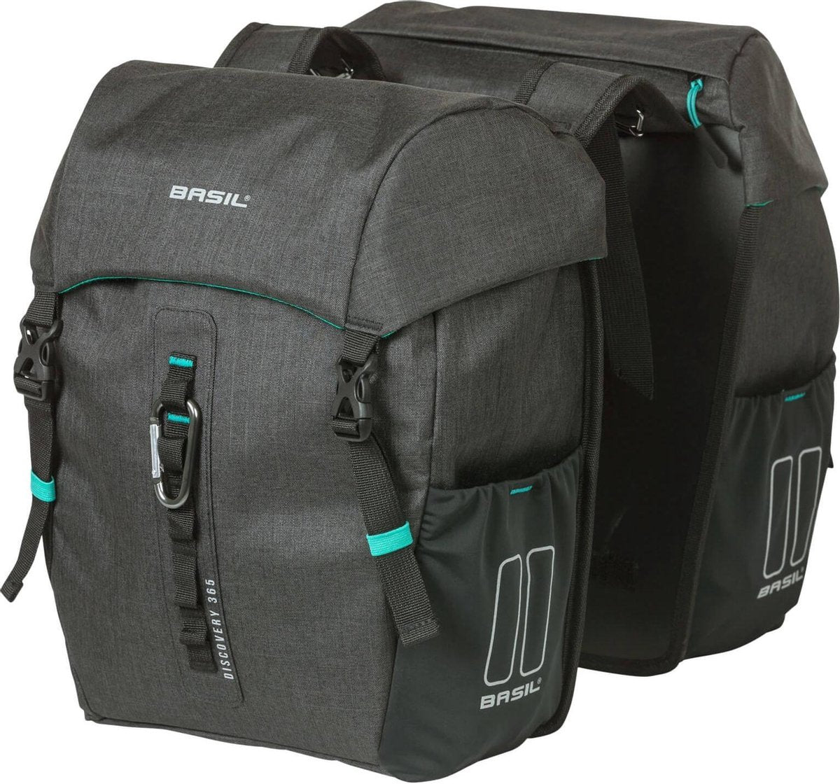Basil Discovery Dubbele fietstas - Zwart - 18 Liter