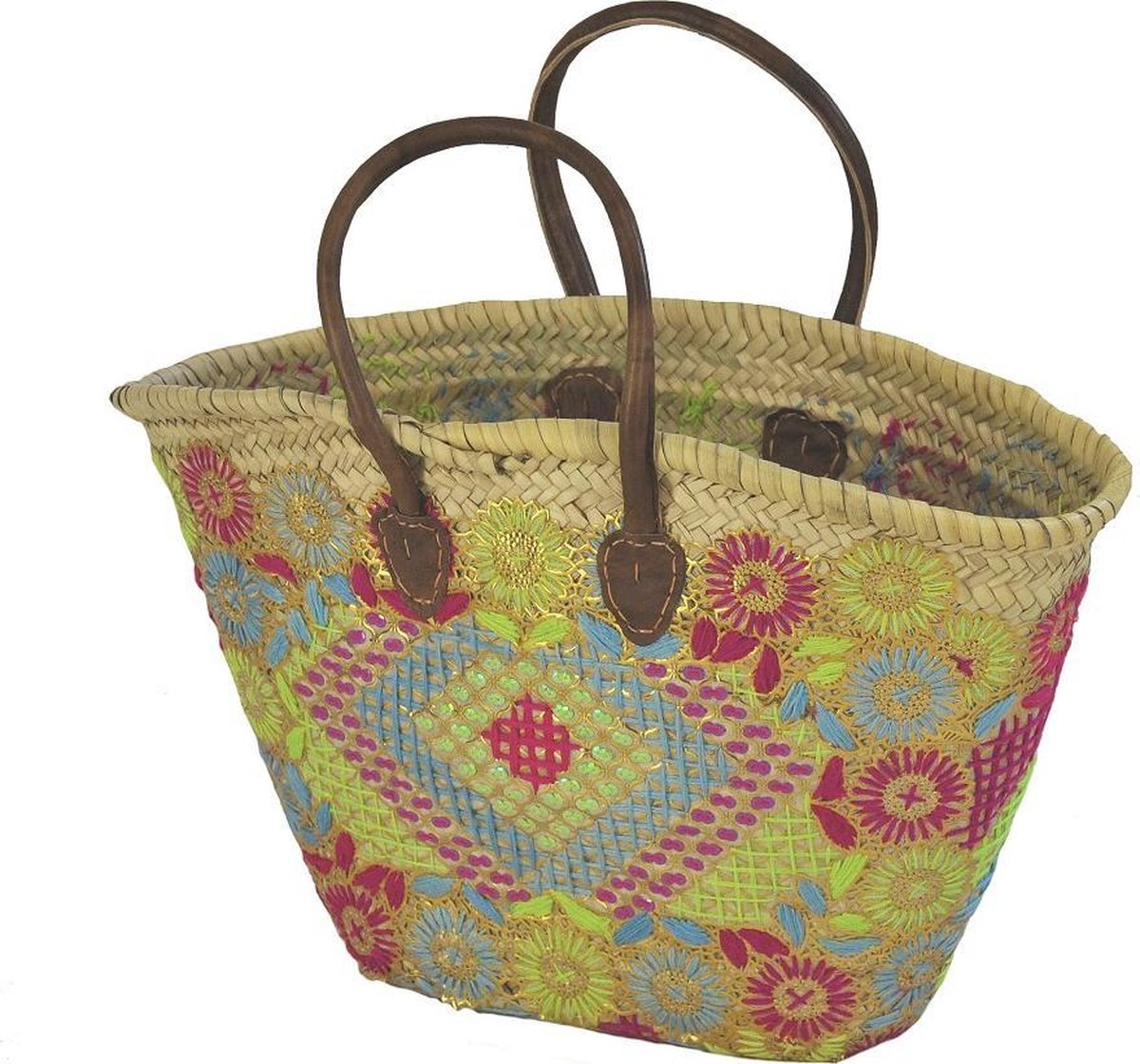 Boodschappentas met gele accenten