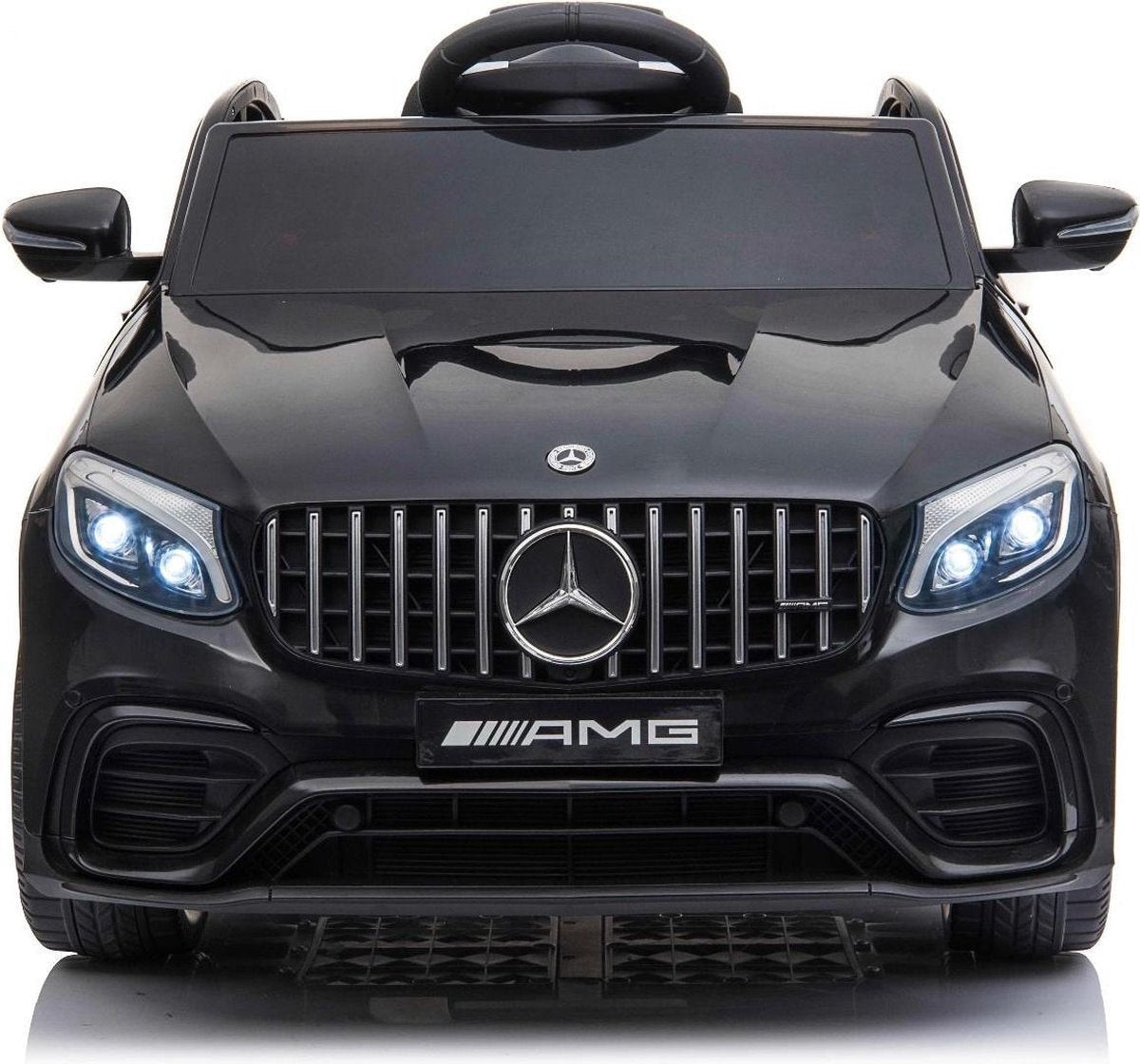 Elektrische Kinderauto Mercedes Benz GLC 63 S Zwart 12V Met Afstandsbediening FULL OPTIONS