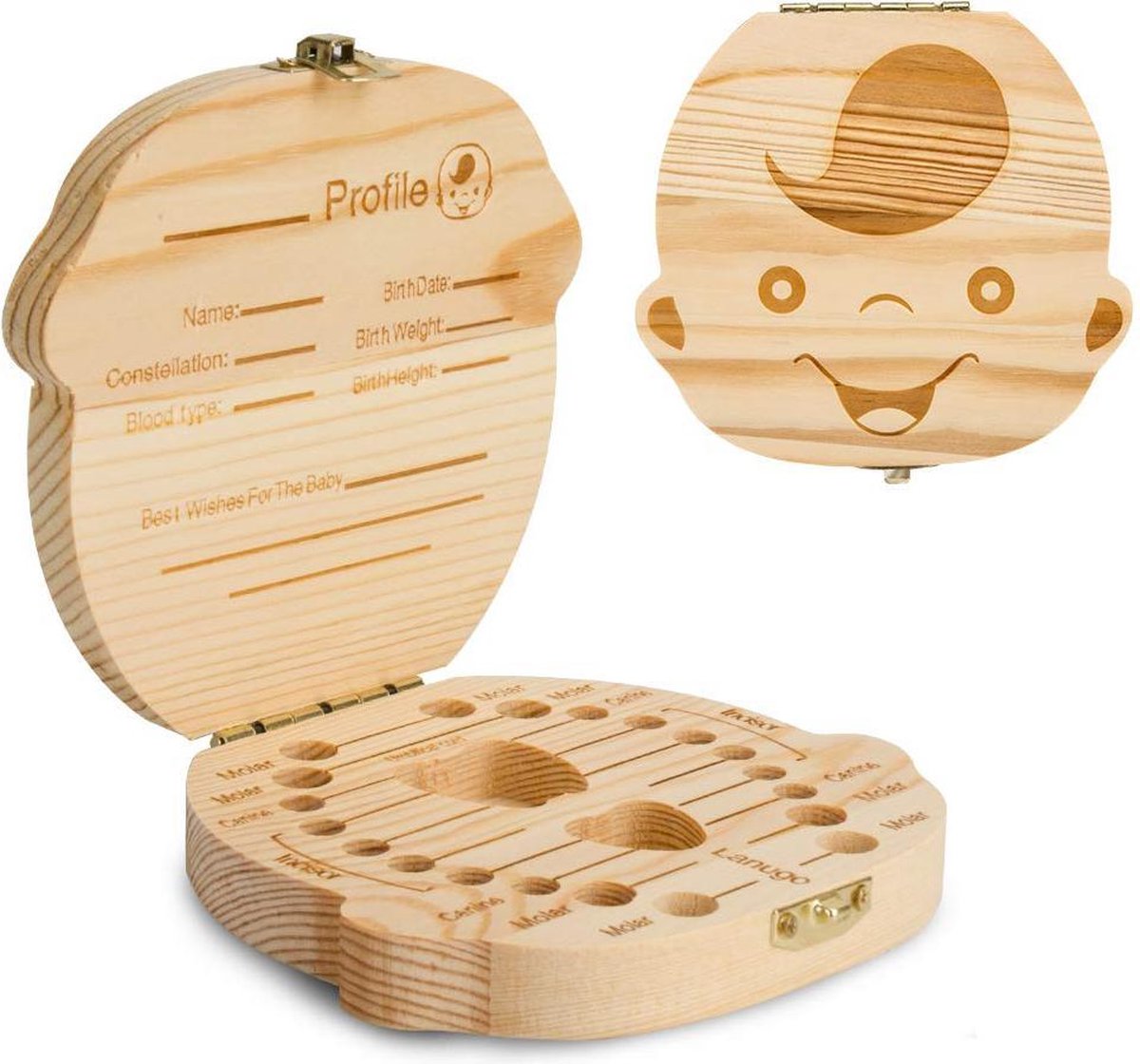 Tandendoosje - Zero waste - Tandendoosje jongens - Houten doosje
