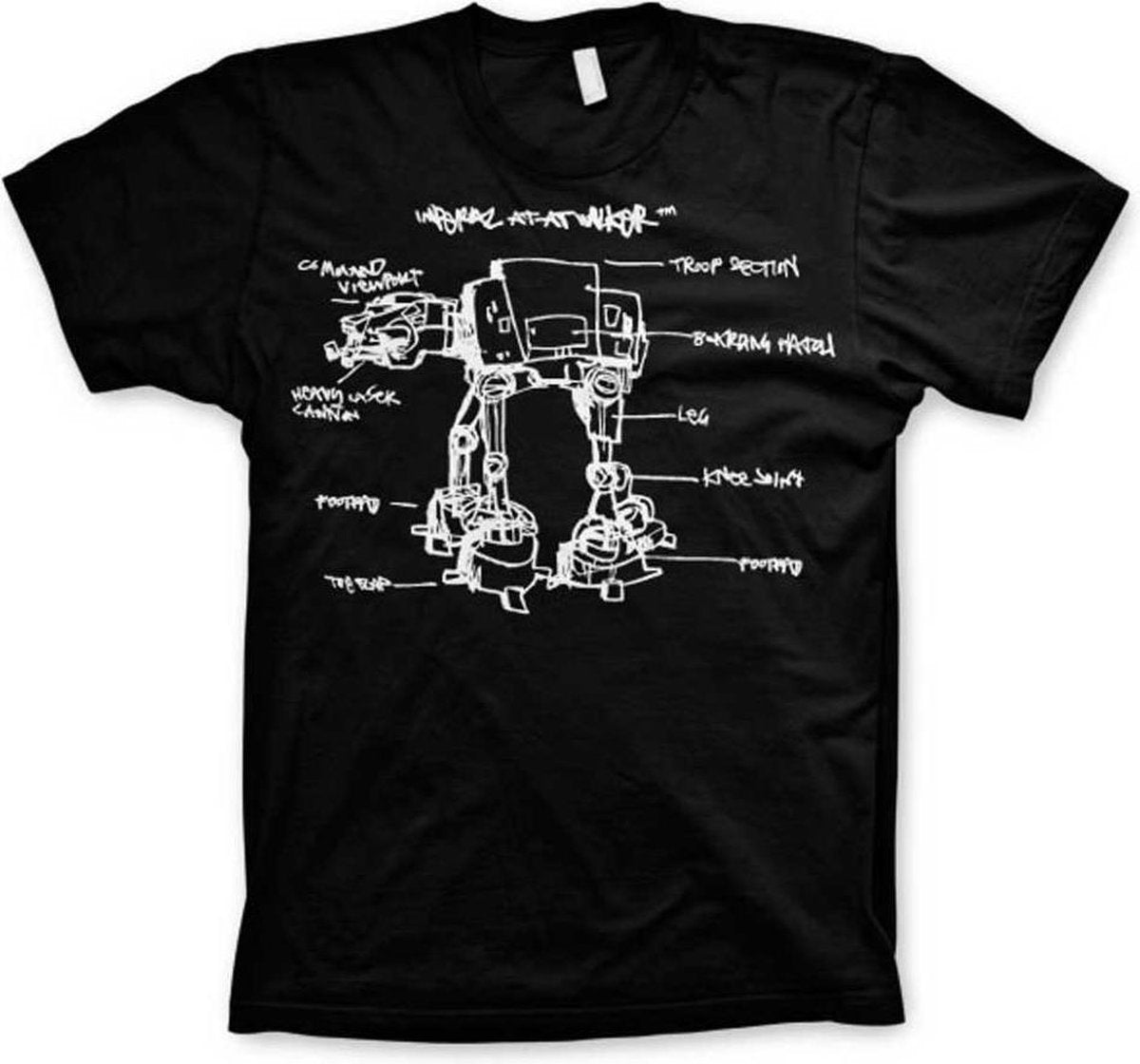Merchandising STAR WARS - T-Shirt AT-AT Sketch - Black (L)