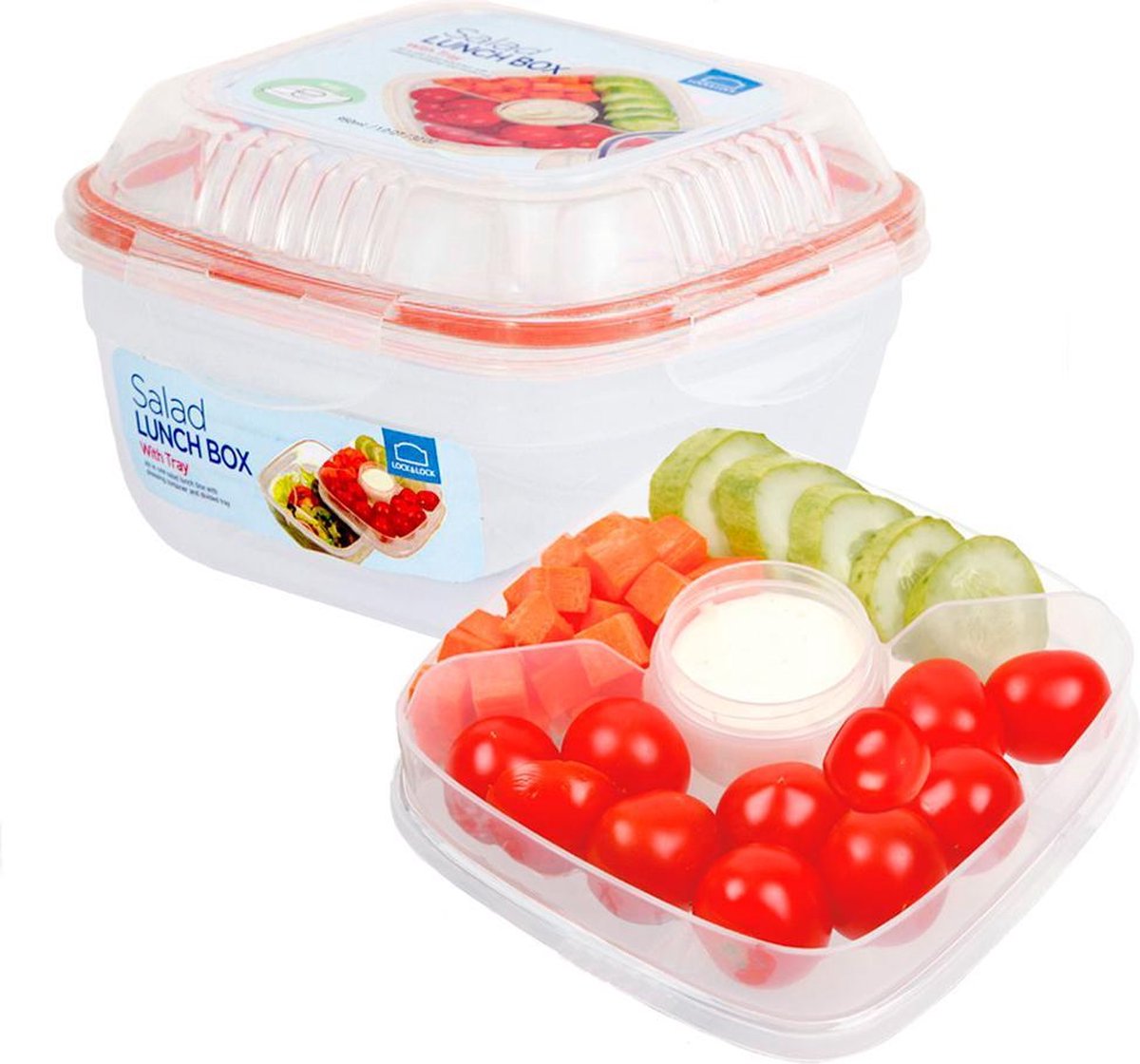 Lock&Lock Saladebox | Lunchbox To Go - 950 ml - Transparant