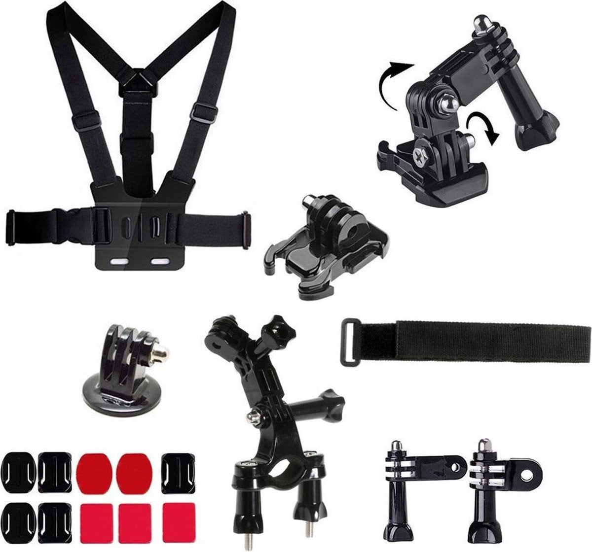 18 in 1 Outdoor Gopro Accessories Kit voor GoPro Hero 4/3+/3/2/1 en Actioncam