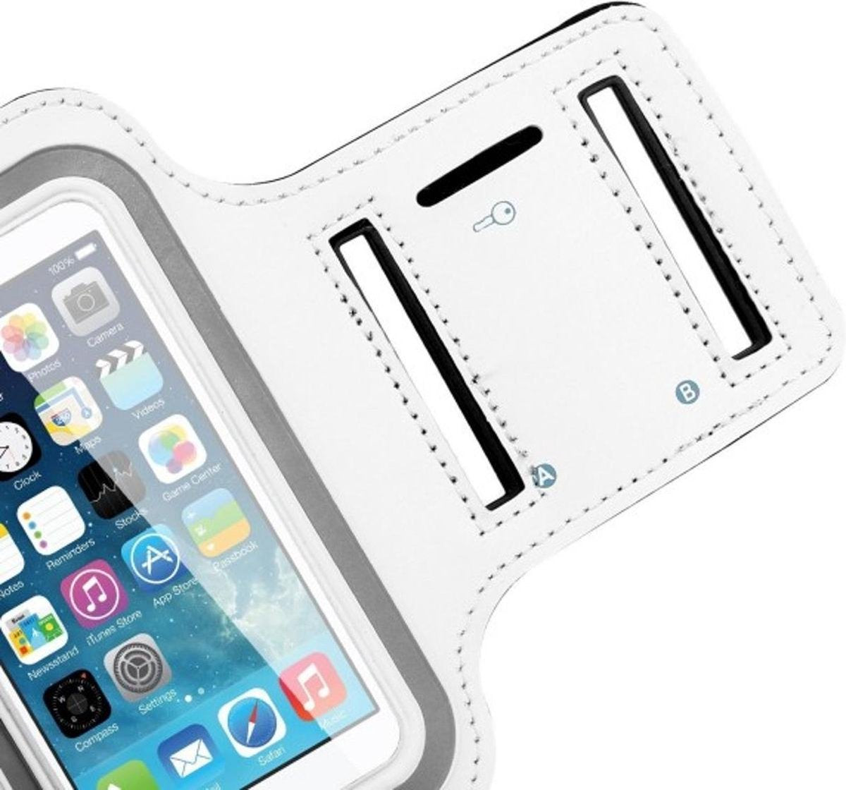 Telefoonstar Hardlooparmband - voor iPhone - spatwatervrij - wit 1