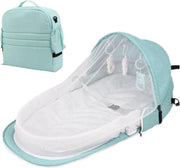 Supremium Draagbare Babynestje Met Klamboe - Bed Voor Pasgeboren Baby - Ademend - Beschermend - Turquoise