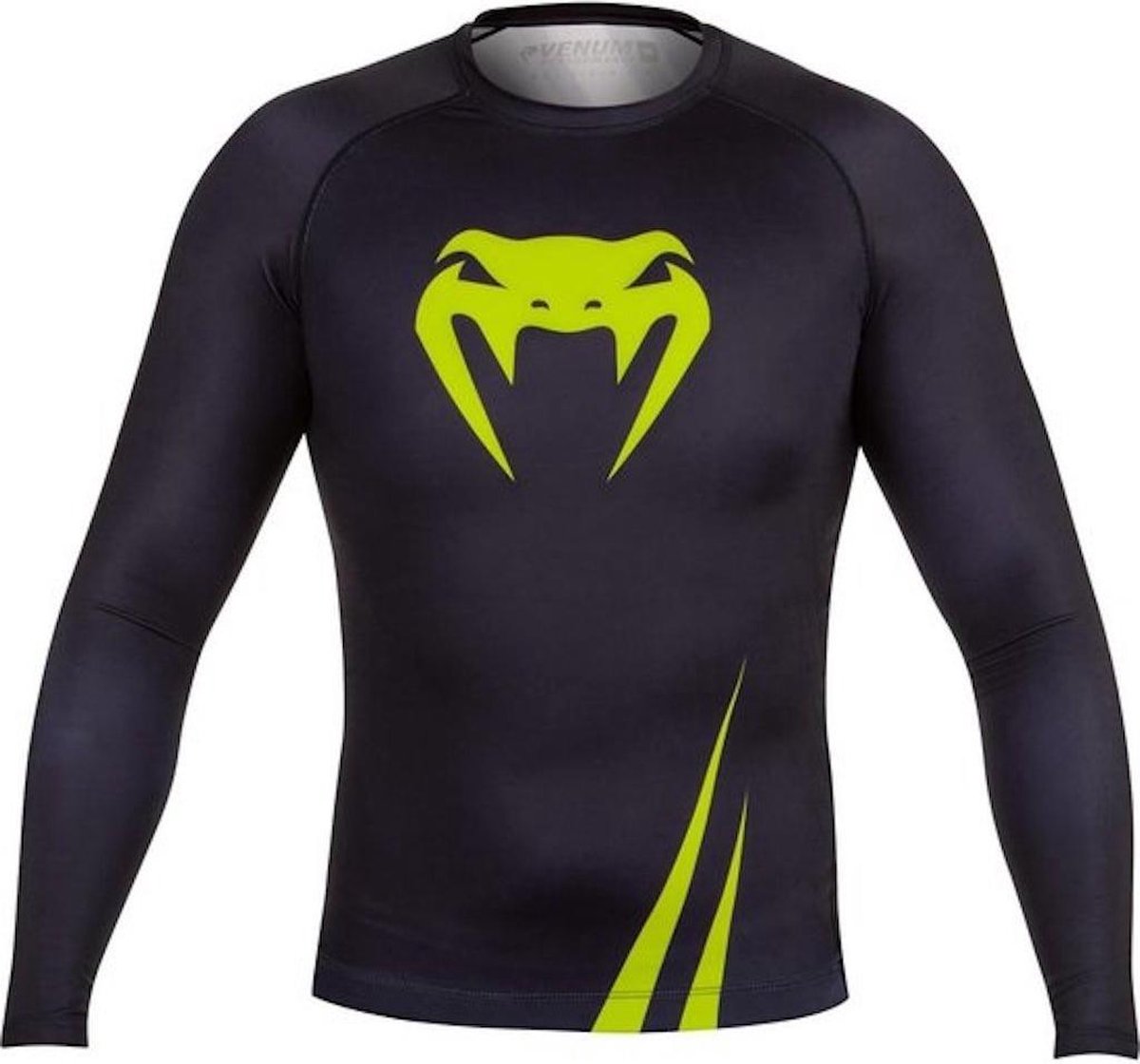 Venum Challenger Rash Guard L/S Zwart Geel Kies uw maat: M