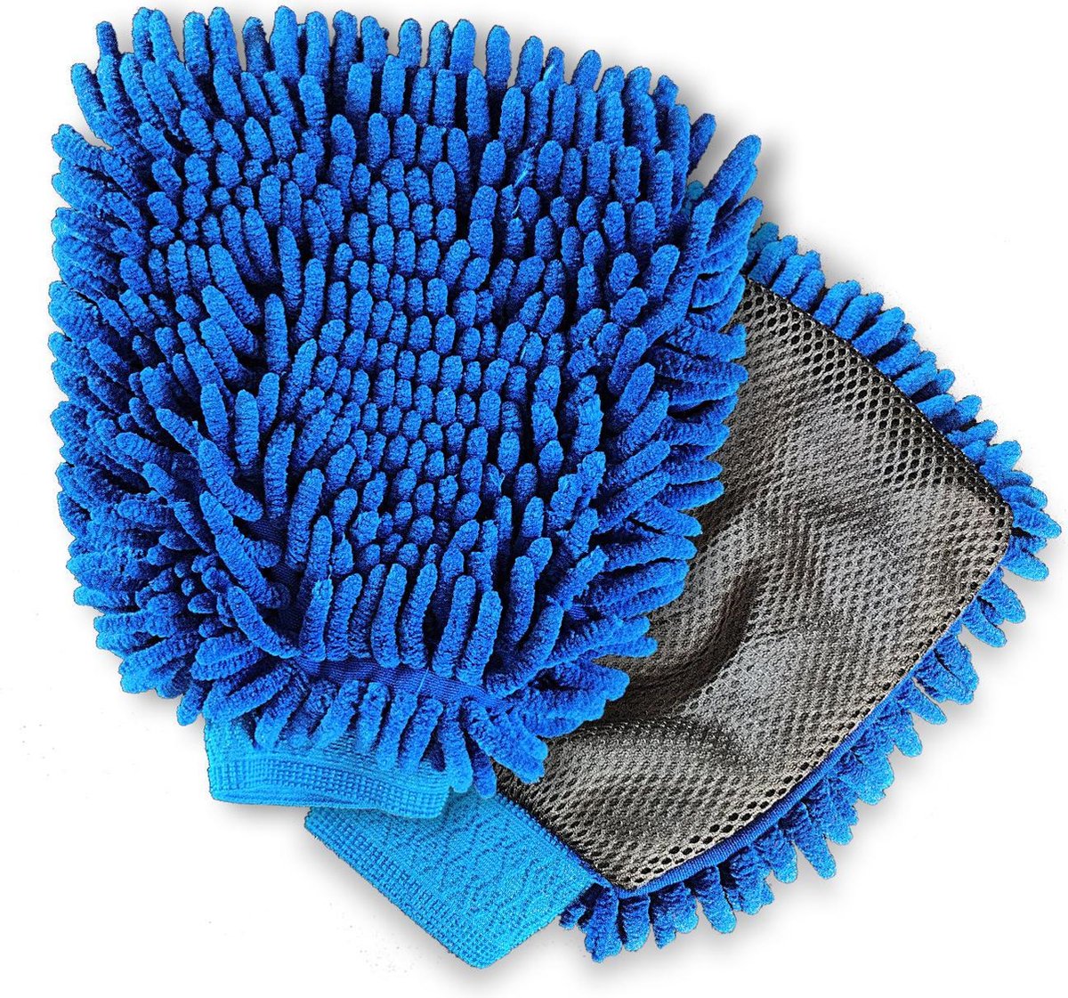 W.A.S.H. Microvezel Premium Washing Mitt | Autowashandschoen | Washandschoen | Ultra zacht | Blauw | 26x16 cm