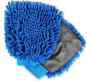 W.A.S.H. Microvezel Premium Washing Mitt | Autowashandschoen | Washandschoen | Ultra zacht | Blauw | 26x16 cm
