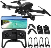 Drone - Zwart - 4K DualCamera - 5G WIFI FPV - Mini Drone - Voor Buiten - Inklapbaar - Foto - Video - Extra Accu - Quadcopter - ARODI