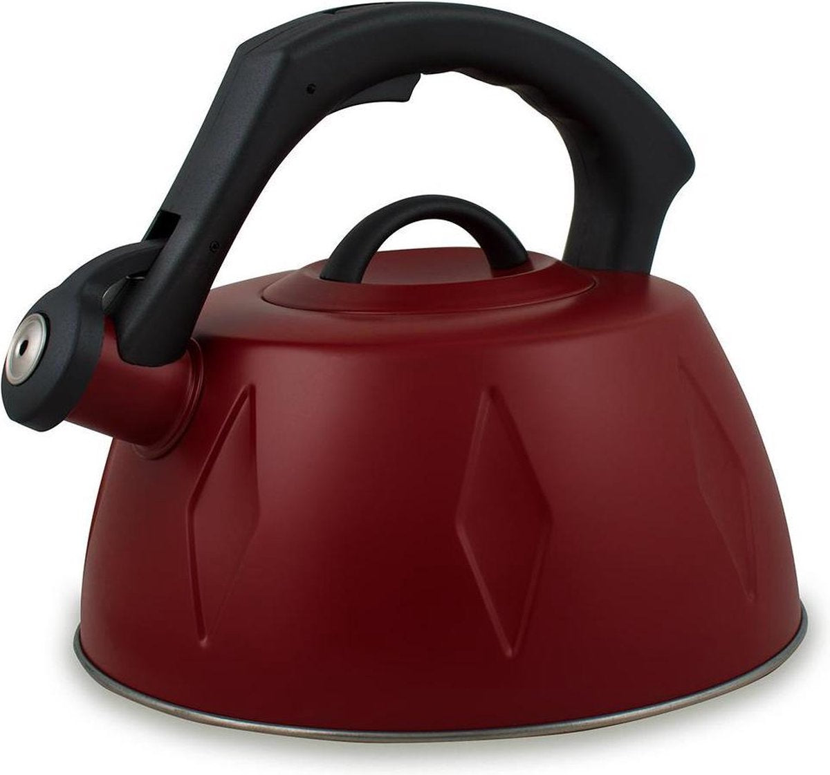 Bama Fluitketel Diamond Rood 3L - Ø 22 cm