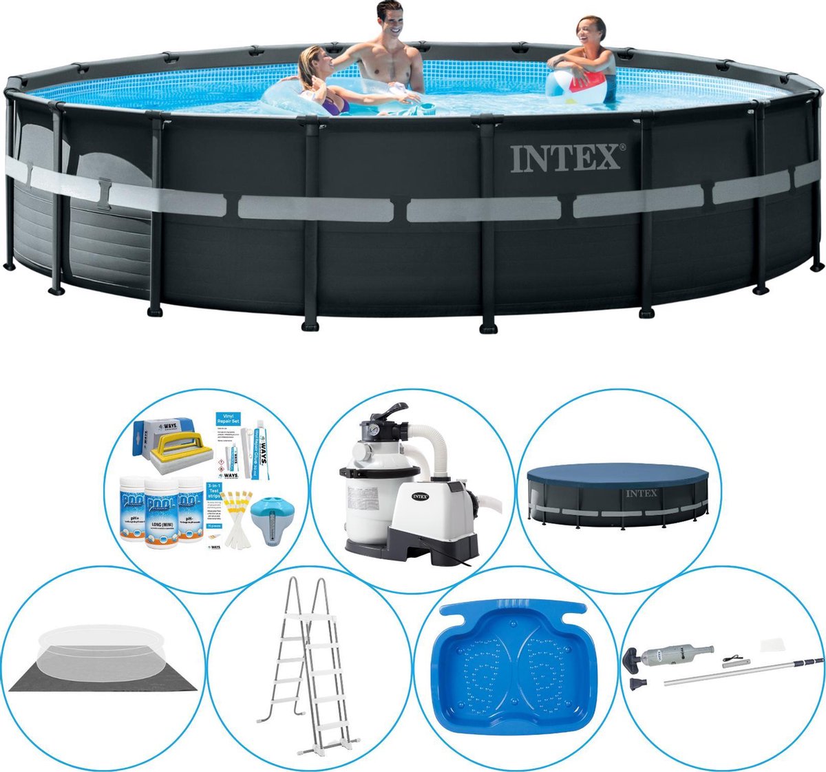 Intex Ultra XTR Frame Rond 549x132 cm - Zwembad Super Deal