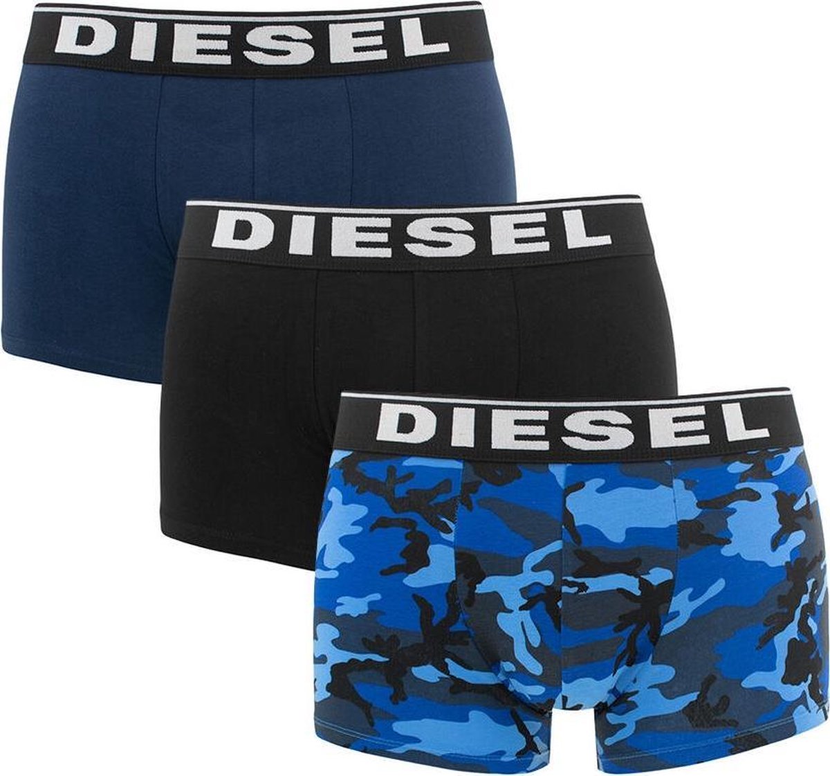 Diesel - damien 3-pack camo blauw & zwart II - L