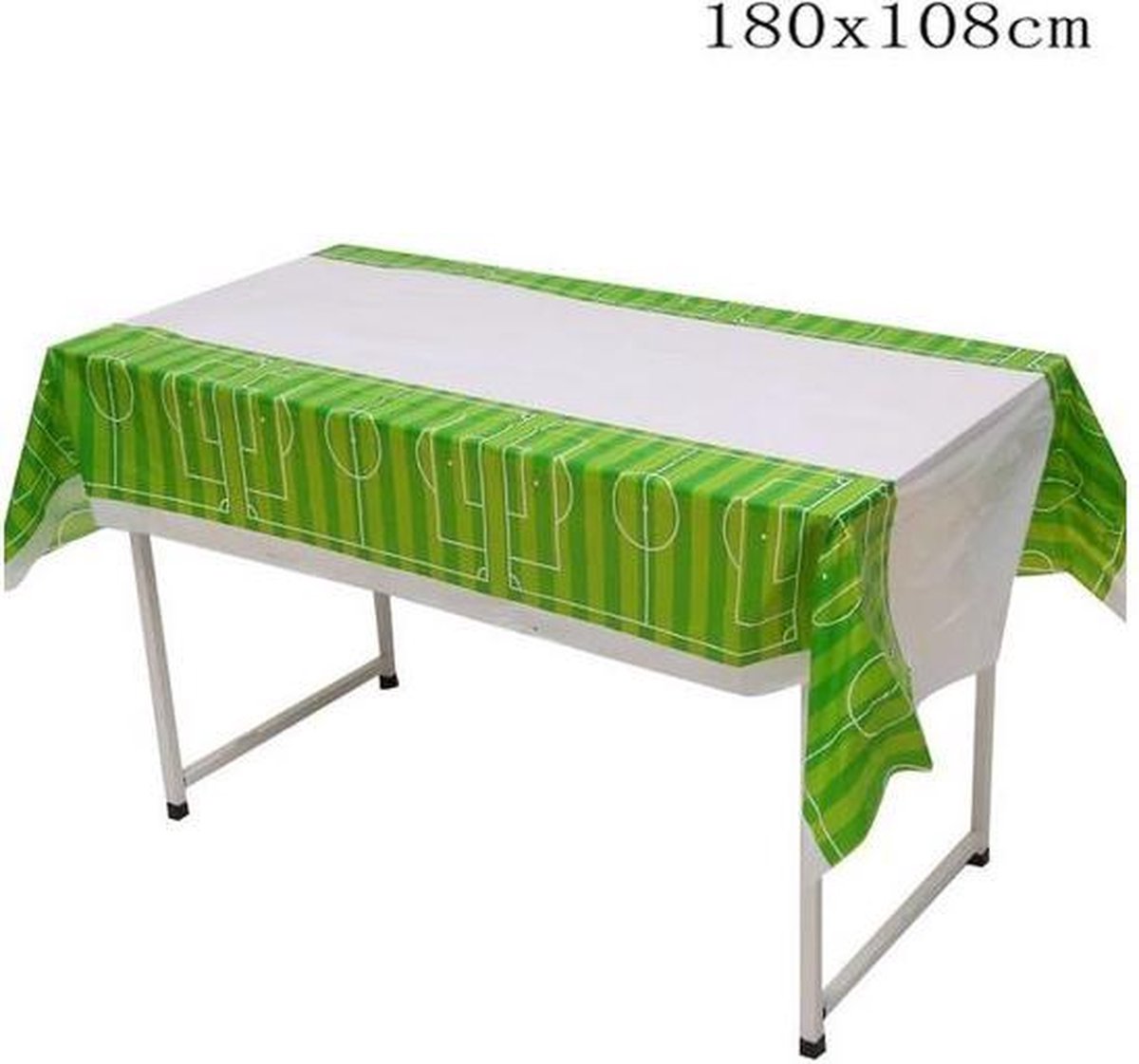 Plastic tafelkleed voetbalveld 180 x 108 cm