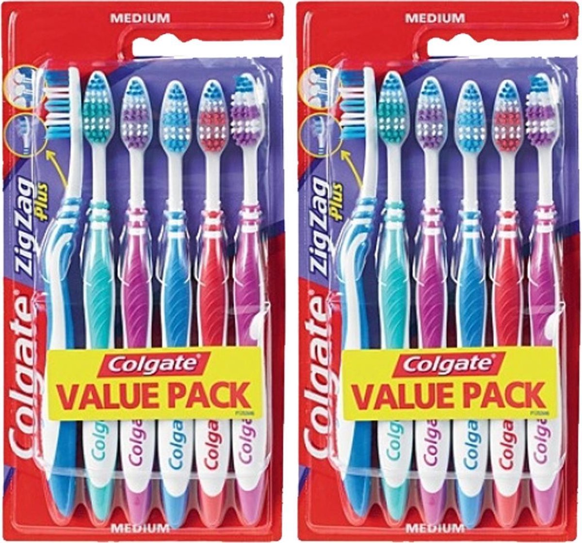 Colgate Tandenborstels ZigZag Voordeelverpakking - 12 Stuks