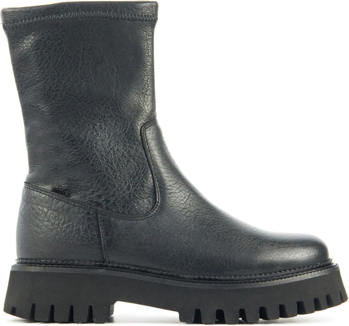 Bronx Vrouwen Leren  Enkellaarsjes / Laarzen / Damesschoenen 47358-g - Zwart - maat 38