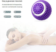 TipsTops Massagebal voor ontspanning en spieren - Spierpijn Spierstimulator elektrische Massage vibratie | Kleur paars