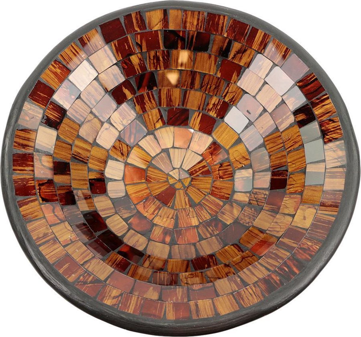 Schaal mozaiek koper L - 29x29x8 cm - India - Sarana - Fairtrade