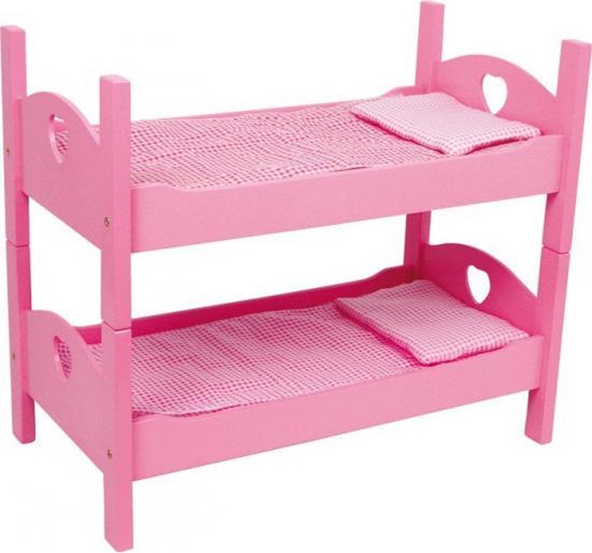 Roze poppen stapelbed 51 cm